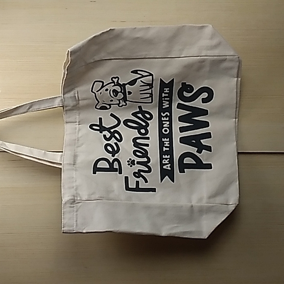 I Love Dogs Tote. Best Friends are the ones with Paws. So Cute & Brand New - Picture 2 of 3